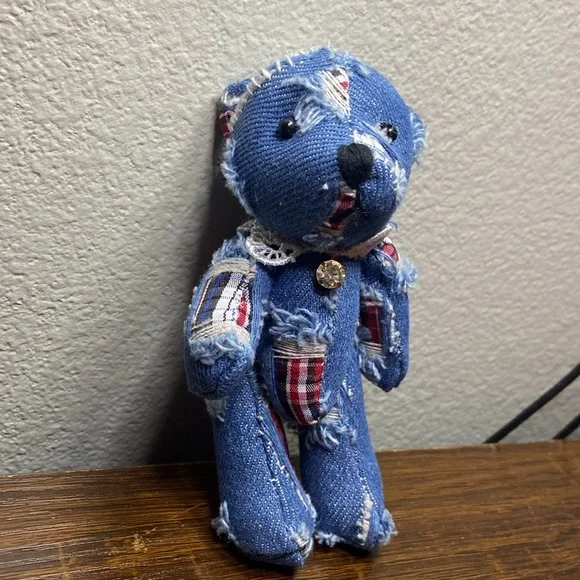 Denim bear key chain - Picture 6 of 11